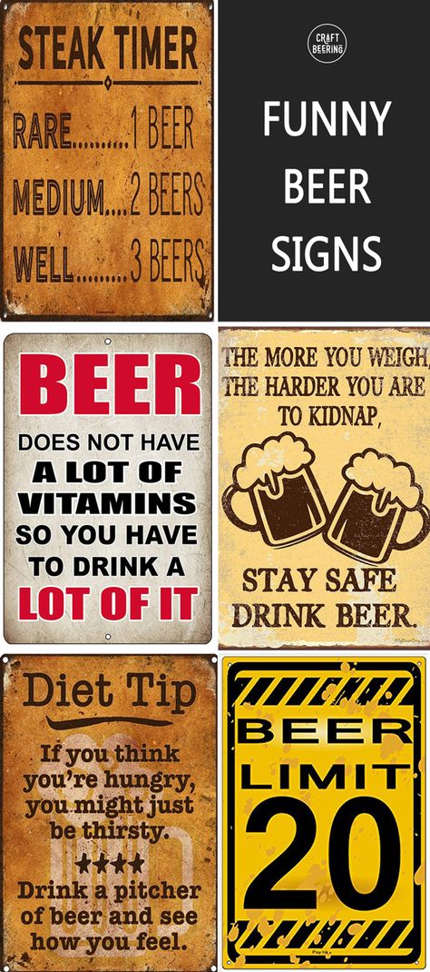 Beer Signs Diy, Alcohol Quotes Funny Bar Signs, Man Cave Quotes, Bar Sign Ideas, Bar Signs For Home, Funny Beer Signs, Home Bar Wall Decor, Beer Wall Decor, Bar Promotion