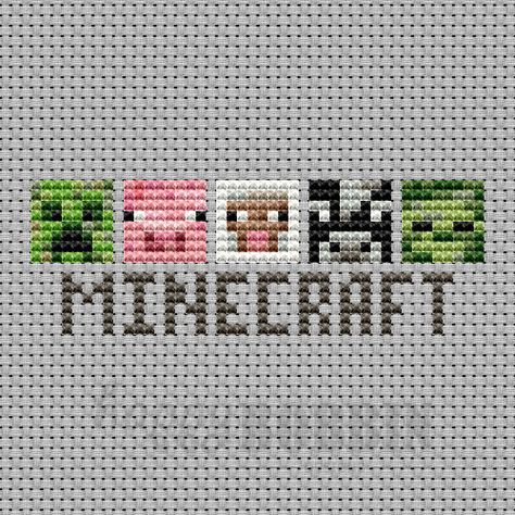 Minecraft cross-stitch Minecraft Cross Stitch Pattern, Embroidery Minecraft, Minecraft Embroidery, Minecraft Cross Stitch, Minecraft Knitting, Indie Crafts, Minecraft Pattern, Cross Stitch For Kids, Beaded Cross Stitch