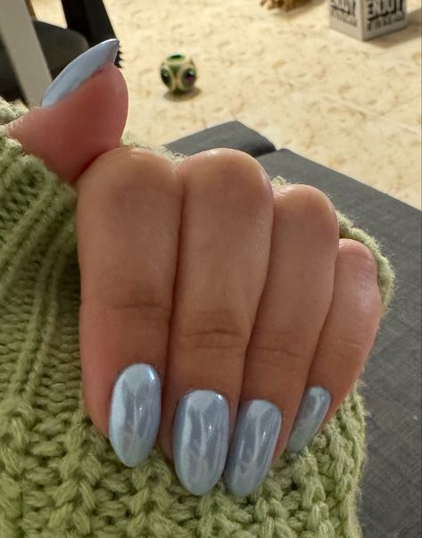 Beautiful icy blue nails with the pearl effect ❄️ Blue Pearl Nails, Icy Blue Nails, Pearl Nails, Icy Blue, Blue Pearl, The Pearl, Blue Nails, Silver Pearls, Blue And Silver