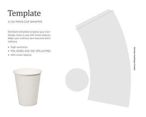 Paper Cup Template, Paper Cup Design, Cup Template, Paper Cup Crafts, Cup Crafts, Floral Wallpaper Phone, Papercraft Templates, Mug Template, Coffee Crafts