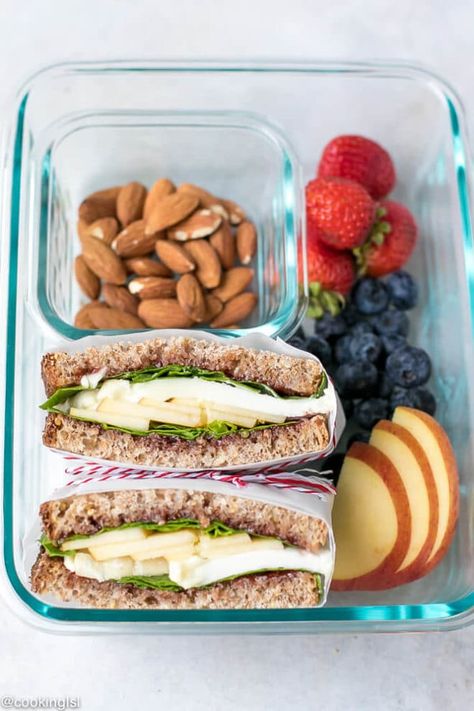 Goat Cheese Sandwich, Spinach Goat Cheese, Healthy Packed Lunches, Comidas Fitness, Healthy School Lunches, Packed Lunch, Work Meals, Idee Pasto, Sandwiches For Lunch