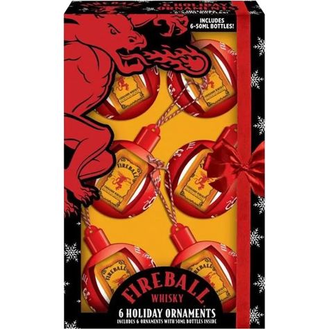 Fireball Ornament Gift Pack | Total Wine & More Fireball Whiskey, Whisky Tasting, Total Wine, Gift Pack, Holiday Ornament, Gift Packs, Wine And Spirits, Ornament Gifts, Holiday Ornaments