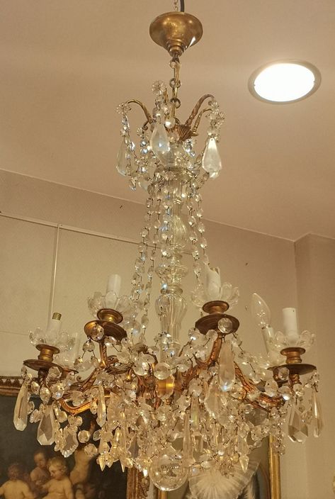 Antique Chandelier Vintage Chandeliers Dining Room, Vintage Chandelier Dining Room, Antique Chandelier Vintage Chandeliers, Pendant Living Room, Lighting Dimensions, Beads Ornaments, Chandelier Gold, Vintage Crystal Chandelier, Gold Ceiling Light