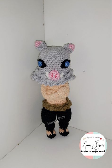 Doma Demon Slayer, Heklanje Šeme, Anime Crochet, Disney Netflix, Inosuke Hashibira, Amigurumi Ideas, Toy Pattern, Crochet Toy, Otaku Anime