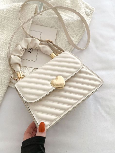 Phone Bag Pattern, Girls Tote, Simple Diamonds, Handbags Fashion, Stylish Shoulder Bag, Trend Style, Metal Heart, Women Bags Fashion, Heart Decorations