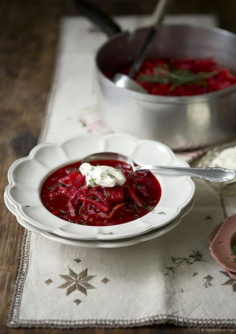 So excited to try this! I will be so happy if it turns out. - update: SO GOOD. Borscht Recipe, Borscht Soup, Beetroot Soup, Ukrainian Food, Beet Soup, Ukrainian Recipes, Russian Food, Polish Food, Polish Recipes