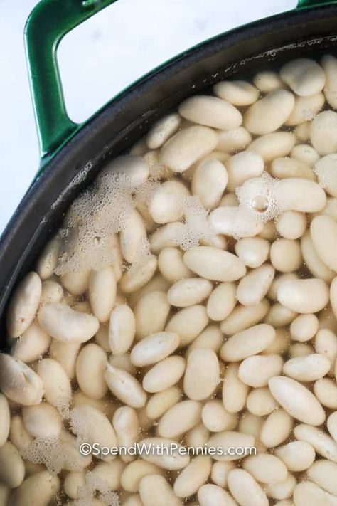 Quick soaking beans takes the overnight prep work out of your favorite recipes. So buy in bulk, then store and prep your dried beans with ease. #spendwithpennies #howtosoakbeans #quicksoakingbeans #overnightsoakingbeans #howto #kitchentip #driedbeans Quick Soak Beans, Soaking Beans, Soak Beans, Best Baked Beans, How To Soak Beans, Spend With Pennies, Ham And Beans, Dry Beans, Northern Beans