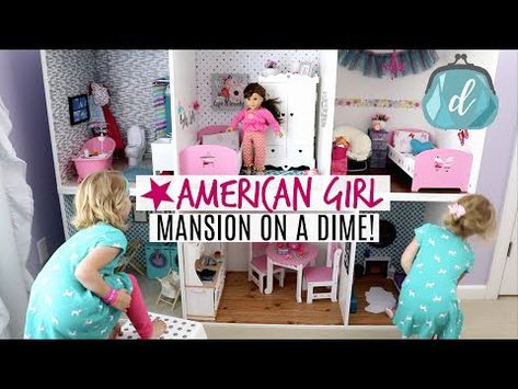 American Doll Play Area, Diy My Life Doll House, Doll Accessories Organization, Doll Set Up In Playroom, 18in Doll House, American Doll Storage Ideas Organizing, Storage For American Girl Doll Stuff, 18in Doll House Diy, My Generation Doll Storage