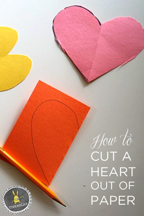 This one is helpful for toddlers and preschoolers who are just getting started on how to cut a heart out of paper | TinkerLab How To Draw Heart Shape, How To Draw Love Heart, Heart Out Of Paper, Preschool Valentine Cards, Valentine Bags, Playgroup Ideas, Paper Making Process, Paper Heart Garland, Simple Songs