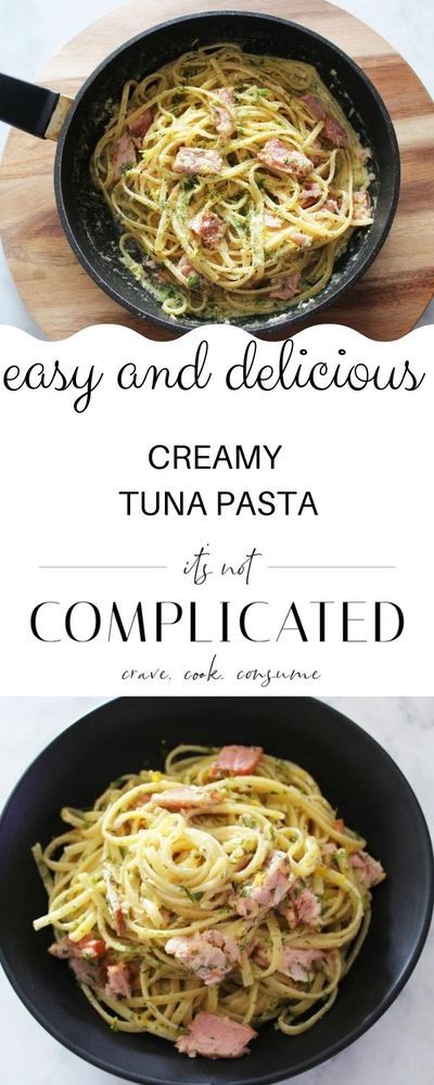 Comfort food that is simple to prepare, my Creamy Tuna Pasta is so satisfying! Pasta is tossed through a simple lemon and dill cream sauce and topped with flakes of tender, hot wood smoked tuna. #easypastarecipes #pastarecipes #tunapasta #tunarecipes #tuna #pasta #itsnotcomplicatedrecipes #cravecookconsume Tuna Bacon Pasta, Ahi Tuna Pasta, Fresh Tuna Pasta Recipes, Tuna Flakes Recipe, Spaghetti With Tuna Recipes, Tuna Pasta Sauce, Tuna Sauce For Pasta, Smoked Tuna Recipe, Tuna Alfredo Pasta