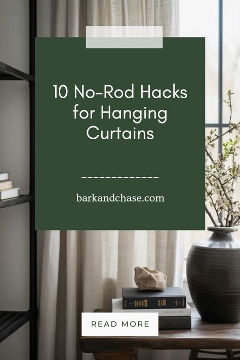 Struggling to hang curtains without traditional rods and hooks? You're in luck! Check out these 10 creative and exciting methods for hanging curtains sans hardware. From using adhesive hooks to Daydreamer rope techniques, these ideas will upgrade your space without a  big fuss. Ideal for both renters and homeowners alike, these simple hacks will help bring style and functionality to any room. Say goodbye to complicated installations and hello to effortless decorating today! Hang Curtains Without Rods, Hanging Curtains Without Rods, Curtains With Command Hooks, Command Hooks For Curtains, Curtains Without Rods, Curtains Without Drilling, How To Hang Curtains, Installing Curtain Rods, Traditional Curtains