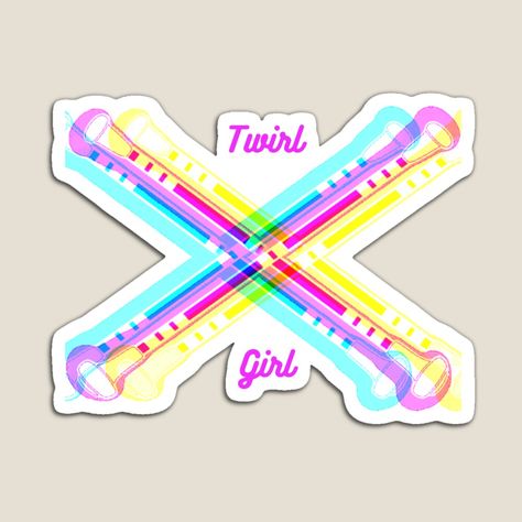 Get my art printed on awesome products. Support me at Redbubble #RBandME: https://www.redbubble.com/i/magnet/Twirl-Girl-Baton-Twirler-by-RedBerryBliss/93545079.TBCTK?asc=u Twirl Girl, Baton Twirling, Neon Colors, Peace Gesture, Colorful Prints, Sell Your Art, Awesome Products, Magnets, Vibrant Colors