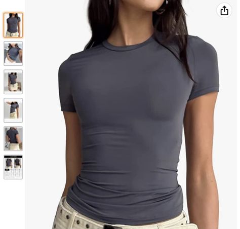 Basic Crop Tops, Cropped Workout Top, Slim Fit Crop Top, Sports Crop Tops, Cropped Tee Shirt, Workout Tops For Women, Girls Crop Tops, Round Neck Shirt, Shirt Y2k