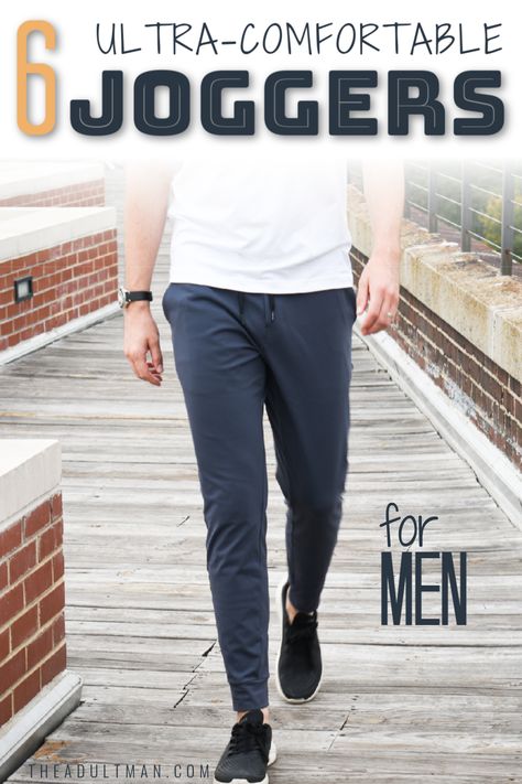 Don't waste your money on pants that look like pajamas. Show the world you can dress down and look great at the same time with our picks of the 6 best joggers for men. Includes the latest sweatpants brands in fashion, as well as a rundown on how to wear them and some outfits examples. Mens Clothing Styles Joggers, Jogger Pants Outfit Mens, Men Jogger, Cheap Men's Athleisure Joggers, Men’s Joggers Outfit, Men’s Joggers Style, Best Mens Joggers, Mens Joggers Outfit, Men’s Joggers