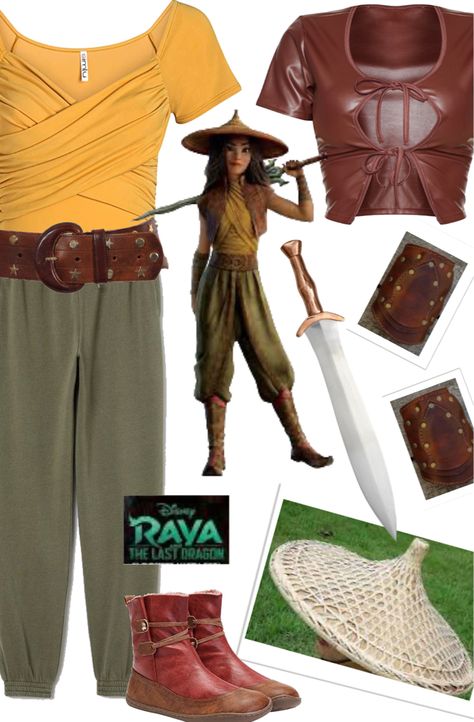 Raya And The Last Dragon Outfit, Raya Halloween Costume, Raya And The Last Dragon Costume Diy, Disneybound Raya, Raya Costume Diy, Raya And The Last Dragon Costume, Raya Outfit Ideas, Raya Costume, Fancy Dress Diy