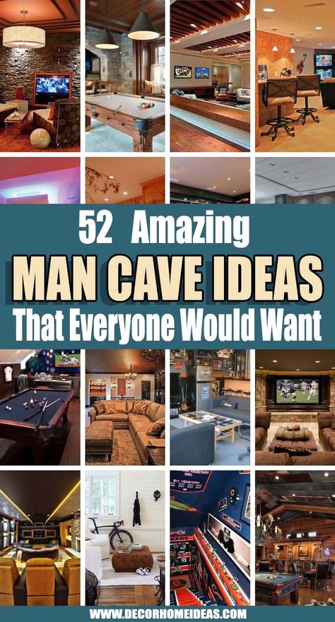 Best Man Cave Ideas. These are by far the best man cave ideas and designs that you could replicate in your home and build an enjoyable space. #decorhomeideas Man Cave In Basement, Mancave In Garage, Man Cave Door Ideas, Fan Cave Ideas, Upstairs Man Cave Ideas, Mancave Basement Sports Best Man Caves, Mancave Interior Ideas, Wall Art For Man Cave, Man Cave Coffee Table Ideas