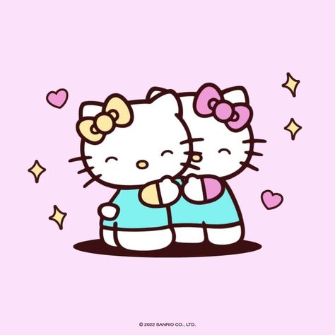 Hello Kitty on Instagram: “Happy #NationalHugDay! Tag a friend to send a virtual hug 💞” Hello Kitty Y Su Amiga, Hello Kitty Hugging, Hello Kitty Happy, Taekwondo Wallpaper, Hello Kitty Imagenes, Cute Hug, Friends Hugging, Walpaper Hello Kitty, Helix Piercings