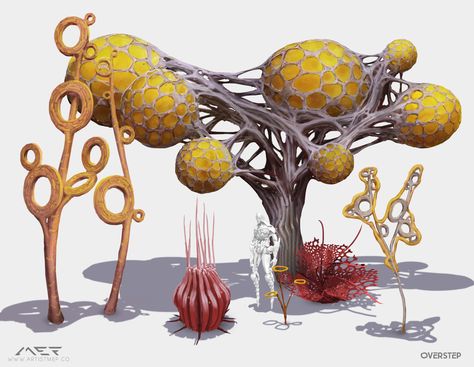 Alien Flora, Alien Plants, Fantasy Tree, Alien Concept, Alien Planet, Alien Concept Art, Alien Creatures, Alien Worlds, Art Competitions