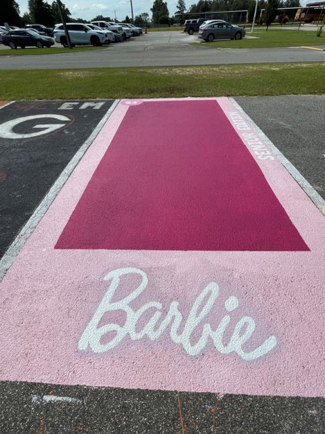 Princess Parking Only Parking Spot, Barbie Parking Spot Painting, Barbie Senior Parking Spot, Barbie Parking Spot, Painted Parking Spaces Ideas, Senior Spots, Senior Year Things, Senior Parking Spot, Senior Season