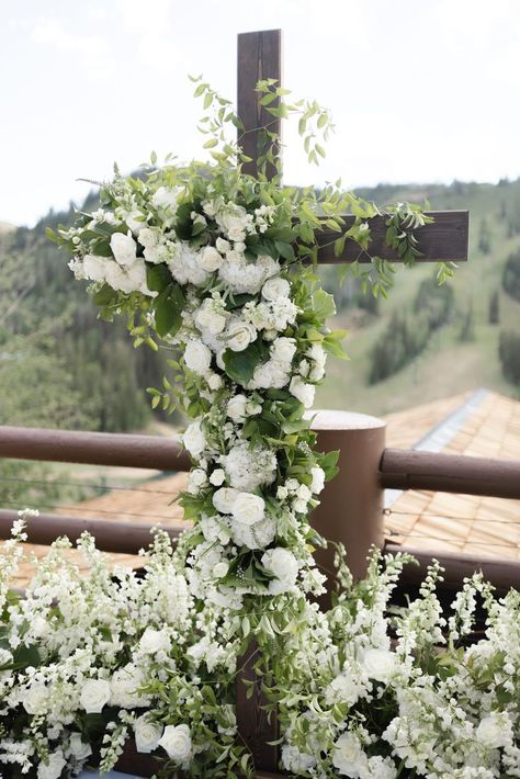 Ceremony Archway, White Wedding Ceremony, Floral Archway, Hydrangea Colors, Wedding Cross, All White Wedding, Wedding Theme Colors, Future Wedding Plans, Wedding Night