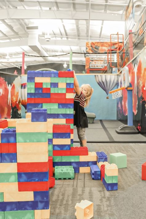 Giant building blocks for your littles will keep them having FUN!! 😄 Giant Building, Giant Building Blocks, Extreme Adventure, Trampoline Park, Having Fun, Building Blocks, Building