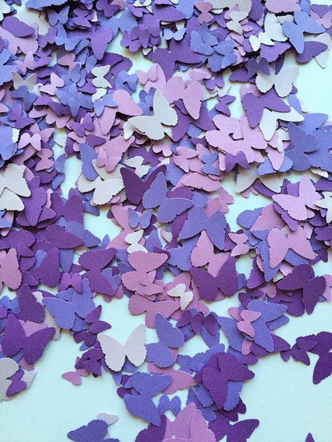 1000 Purple Butterfly Confetti Purple Wedding by FreshlyCutCrafts Wedding Purple Theme, Purple Wedding Decor, Butterfly Release, Butterfly Wedding Theme, Butterfly Confetti, Butterfly Baby Shower Theme, Purple Wedding Decorations, Purple Confetti, Samantha Wedding