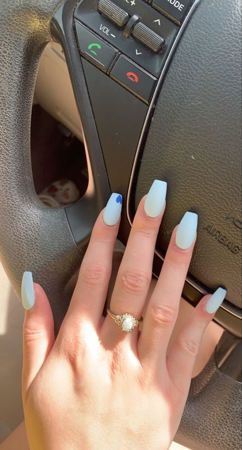 First Day Of School Nails Acrylic Highschool, Nails With Navy Blue, Baby Blue Nails Short, Baby Boy Nail Ideas, Nails For 7th Grade, Baby Shower Nails Boy, Maternity Nails, Baby Boy Nails