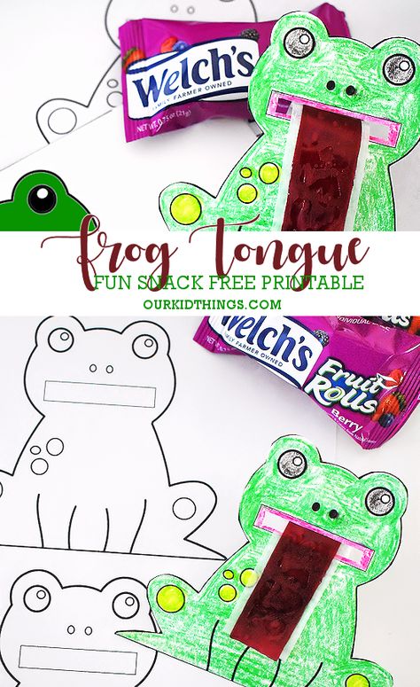 Frog Snacks For Kids, Frog Snacks, Frog Fruit, Frog Printable, Summer Science Experiments, Rainforest Frog, Abc Preschool, Frog Activities, Sunday School Projects