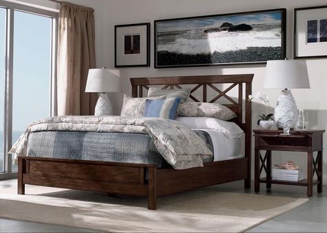 Bedroom Dark Furniture, Explorer Bedroom, Ethan Allen Bedroom, Ethan Allen Furniture, Bedroom Dark, Dark Furniture, Beach Bedroom, Ethan Allen, Free Interior Design