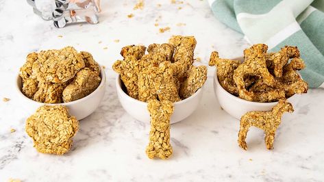 Oatmeal Dog Treats, Oatmeal Treats, Dog Treats Homemade, The Best Oatmeal, Apple Oatmeal Cookies, Dehydrated Apples, Dog Treats Homemade Easy, Easy Dog Treat Recipes, Organic Dog Treats