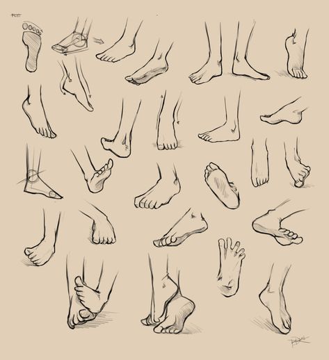 Drawing tutorials - Feet - Imgur via PinCG.com Drawing Bodies, Feet Drawing, Couple Drawing, 캐릭터 드로잉, Anatomy Drawing, Anatomy Reference, Drawing Practice, Drawing Challenge, Drawing Poses