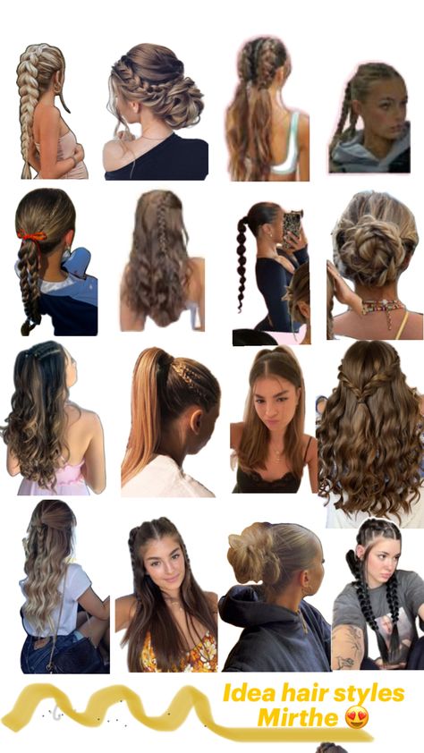 Van Mirthe Hairstyles For Church, Casual Hairstyles For Long Hair, Volleyball Hair, Waterfall Braids, Hairstyle Examples, Hair Inspiration Long, Cute Simple Hairstyles, School Hair