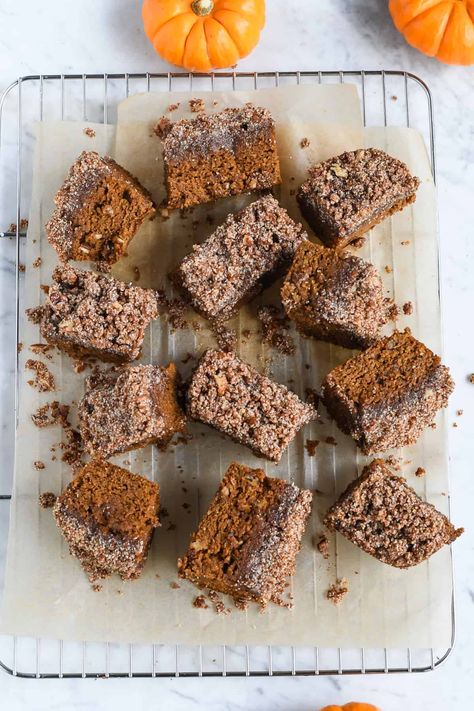 Pumpkin Coffee Cake (Gluten Free, Paleo) | Eat Well Enjoy Life Coffee Cake Gluten Free, Pecan Streusel Topping, Pumpkin Coffee Cake, Cake Gluten Free, Pumpkin Coffee Cakes, Paleo Recipe, Pumpkin Coffee, Streusel Topping, How To Eat Paleo