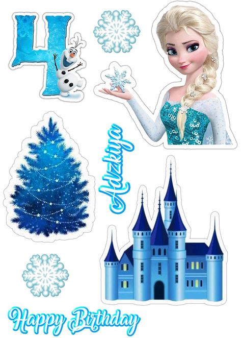 Frozen 7C4 Princess Elsa Birthday Decorations, Frozen Cake Topper Printable, Elsa Topper, Frozen Topper, Frozen Birthday Party Printables, Frozen Elsa Cake Topper, Topper Kue, Cake Elsa, Frozen Party Printables