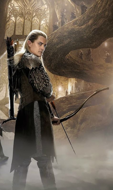 Legolas - the other day, I was shopping with the kids and saw a poster of Legolas.  My son says "look mom, there's your boyfriend." Lol. Sindar Elves, Legolas And Thranduil, Desolation Of Smaug, Tauriel, Special Pictures, Fellowship Of The Ring, Bow And Arrow, Orlando Bloom, Thranduil