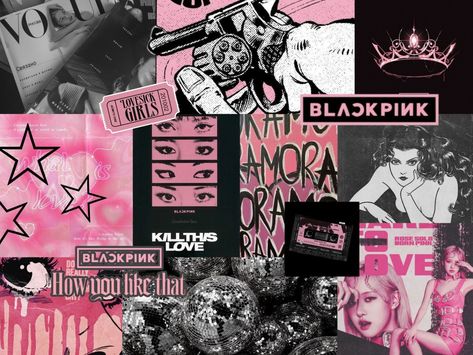 Wallpaper collage laptop aesthetic black, pink, blackpink, album, y2k, rockstar girlfriend, illustration, graphic design, highlight, design, vintage, collage, popular, vibe, retro, love, heart Blackpink Collage Wallpaper Laptop, Wallpapers For Laptop Y2k, Y2k Background Aesthetic Laptop, Laptop Wallpaper Chromebook, Y2k Collage Wallpaper Laptop, Ipad Wallpaper Y2k Horizontal, 777 Wallpaper Laptop, Pink Asthetics Wallpaper Laptop, Graphic Desktop Wallpaper