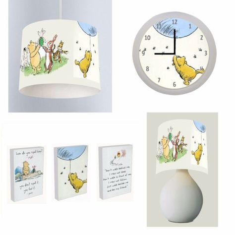 Childrens Wall Decals, Small Bedside Lamps, Contemporary Bedroom Sets, Lampshade Lamp, Disney Bedrooms, Light Switch Sticker, Winnie The Pooh Nursery, Baby Room Themes, Classic Pooh