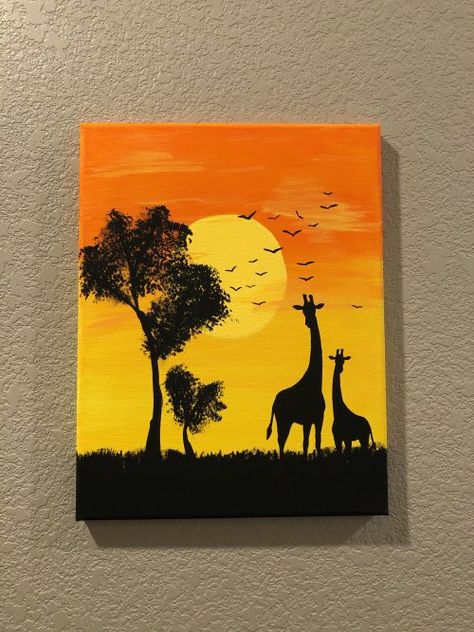 DIY Painting Plywood Painting Art, Forest Animal Painting, Plywood Painting, Class Painting, Canvas Art Painting Abstract, Beach Art Painting, Learn Watercolor Painting, Watercolor Paintings Nature, Simple Canvas Paintings