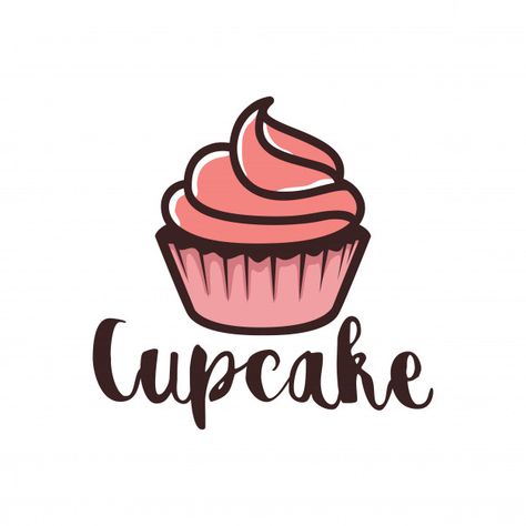 Cupcake logo design Premium Vector | Premium Vector #Freepik #vector #logo #food #menu #birthday Cupcakes Logo, Cupcake Logo Design Ideas, Cupcake Branding Design, Cupcake Graphic Design, Cupcake Illustration Design, Cupcake Logo Design Graphics, Cupcake Logo Design, Cupcake Vector Illustration, Cupcake Png