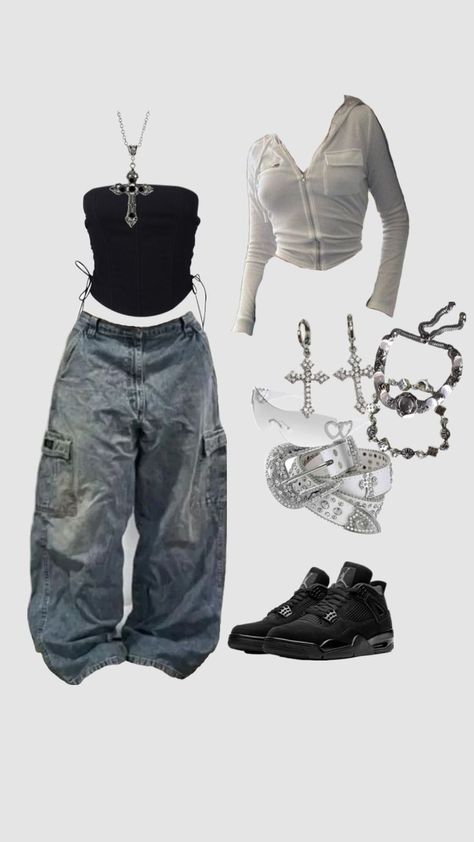 Fashion: #fashion, #style, #outfitinspiration, #beauty W2k Outfits, Black And White Y2k Outfits, Black Y2k Outfits, Y2k Outfits Black, Y2k Style Outfits, Classy Y2k, Testosterone Boosting Foods, Street Style Outfits Casual, Estilo Y2k