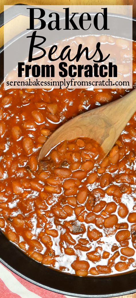 Baked Beans From Scratch Baked Beans From Scratch, Baked Beans Crock Pot, Beans From Scratch, Best Baked Beans, Bean Dishes, Bbq Beans, Homemade Baked Beans, Dinner Favorites, Baked Bean Recipes