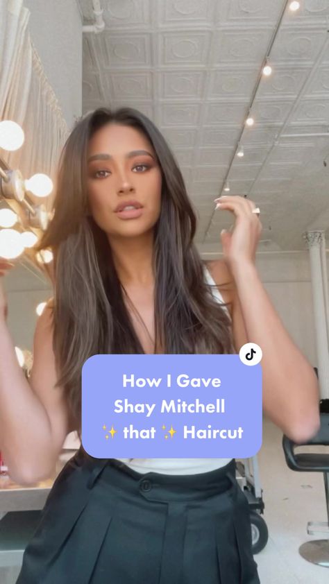 Shay Mitchell Hair Layers, What To Show Your Hair Stylist, What To Tell Your Hairstylist Haircuts, Best Haircut For Long Thick Hair, Shea Mitchell Hair, Long Black Hair Haircut, Textured Long Haircut, No Layers Haircut Long, Waist Length Hair With Layers