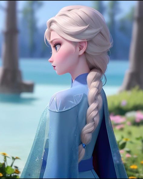 Frozen, Disney, Flowers, Anime