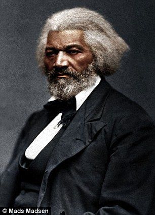 Frederick Douglas portrait colorized. At birth subjected to slavery in the south. When his master found out his daughter was teaching him to read & write at a young age the master was furious. At a young age Douglass escaped to New York where he began his campaign for freedom of all African descendents. Douglass proclaimed "Christian" southern slave owners were the worst. Using "falsely" the Bible as their justification for mistreatment and ownership of African slaves. Colorized History, Colorized Historical Photos, Black Entrepreneurs, John Brown, Frederick Douglass, Isaac Newton, The Orator, Declaration Of Independence, Black And White Portraits