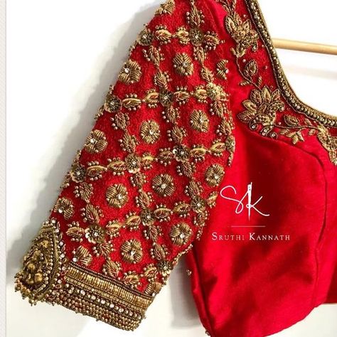 Latest Maggam Work Blouses, Red Blouse Design, Work Blouse Designs, Latest Bridal Blouse Designs, Maggam Work Blouse, Wedding Saree Blouse Designs, Cutwork Blouse Designs, Wedding Blouse Designs, Blouse Designs Indian