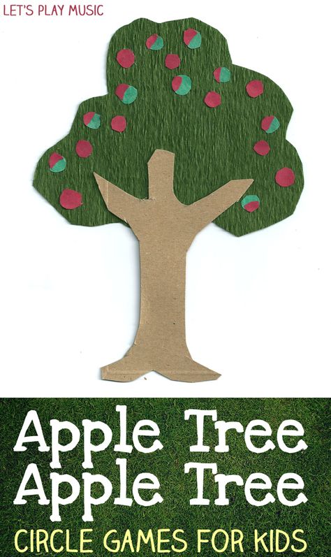 Let's Play Music : Apple Tree Apple Tree - Circle Game Kids Movement Activities, Circle Games For Kids, Apple Tree Song, Music Games For Kids, Harvest Songs, Kindergarten Music, Apple Preschool, Apple Unit, Preschool Circle Time