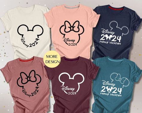 Disney Ears Family Vacation T-shirts, Custom Disney Squad Family Trip Shirts, Disney Mickey Ears Shirts, More Design - Etsy Walt Disney World Family Shirts, Disney Magic Kingdom Family Shirts, Diy Disney Shirts For Family, Family Trip Shirts, Orlando Trip, Family Vacation Tshirts, Disney Mickey Ears, Orlando Travel, Trip Shirts