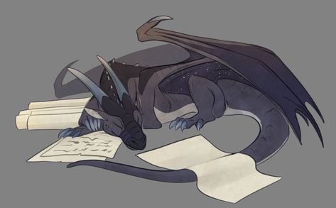 after reading that much scrolls, I can see how he fell asleep Here Be Dragons, Wings Of Fire, Deviantart, Black, Art