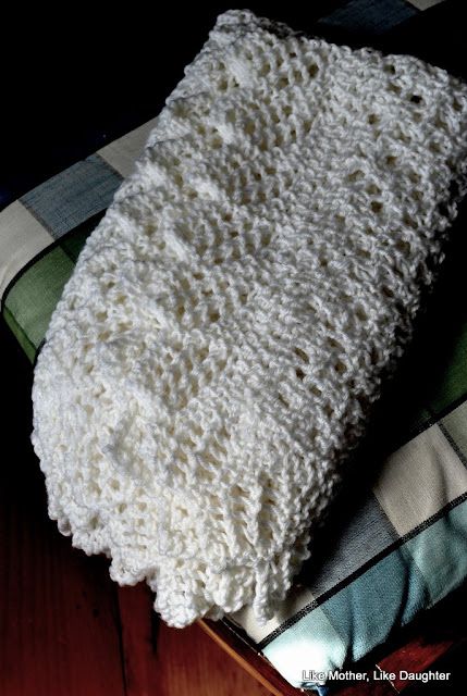 A lovely soft wool christening blanket... ~ Like Mother, Like Daughter Christening Blanket, White Blanket, Christening Gowns, Garter Stitch, Hand Warmers, Baby Photos, Christening, Simple Designs, Something To Do