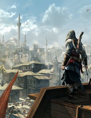 Assassin's Creed Assassins Creed Revelations, Assassin's Creed Revelations, Assassin's Creed Ezio, Assassin's Creed Wallpaper, Assassins Creed Ii, Assassin's Creed Brotherhood, Ezio Auditore, Assassins Creed 2, City Backdrop